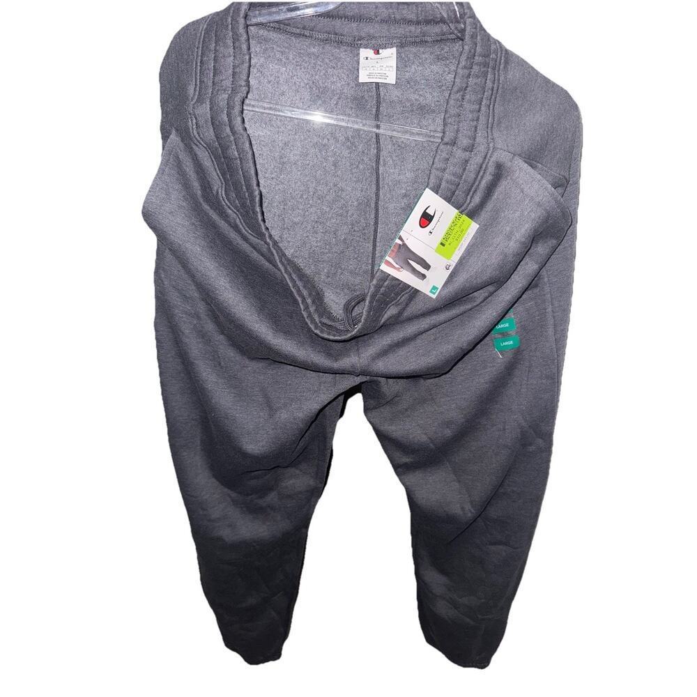 Champion Men's Gray Fleece Jogger Sweatpants Size L New With Tags